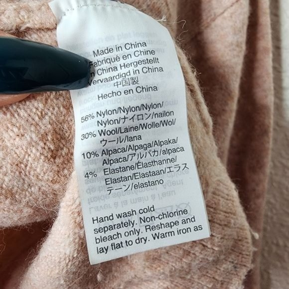 Madewell Gladwell Ballon-Sleeve Pullover Sweater in Pink Women's Size Small - Picture 2 of 6